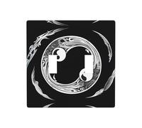 WZYWHJ A yin and yang symbol Pattern Decorative Wall Plate 4.5x4.5 Inches Durable and Stylish for Residential and Commercial Areas