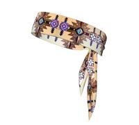 WZYWHJ Aboriginal People Graphics Picture Headbands,Sports Head Tie,Headband for Men and Women,Hair Band for Running Workout Football