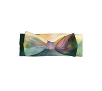 WZYWHJ Abstract wave ink splash prints baby bow headbands and elastic soft hair accessories for newborns and girls