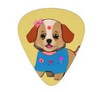 Wzywhj Adorable Cartoon Dog Pattern Guitar Pick Easy Grip Uke Picks For Your Bass, Ukulele, Acoustic And Electric Guitar，12 Piece