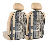 WZYWHJ African Peoples Illustration Printed Car seat Anti Kick Storage pad 2 Pieces, Multi-Functional Storage Bag seat Protector After Installation