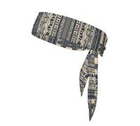 WZYWHJ African Peoples Illustration Printing Headbands,Sports Head Tie,Headband for Men and Women,Hair Band for Running Workout Football
