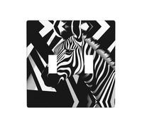 WZYWHJ Agile Zebra Printed Decorative Wall Plate 4.5x4.5 Inches Durable and Stylish for Residential and Commercial Areas