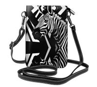 WZYWHJ Agile Zebra Printed Leather Crossbody Flap Phone Bag - Versatile Gift for Women Walking, Camping, Shopping, and Travel