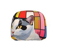 WZYWHJ Angry cat Printed Seat Head Pillowcase Car Truck General Motors Parts Protective Cover one Pack