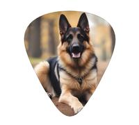 Wzywhj Animal German Shepherd Pattern Guitar Pick Easy Grip Uke Picks For Your Bass, Ukulele, Acoustic And Electric Guitar，12 Piece