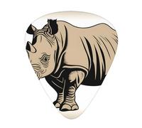 Wzywhj Animal Rhino Printed Guitar Picks 12 Piece, Easy Grip Uke Picks Hold In One'S Hands, Ukulele, Acoustic Or Electric Electric Guitar