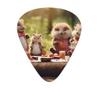 Wzywhj Animals On A Picnic Printing Guitar Plectrum Easy Grip Uke Picks Holding， Ukulele, Acoustic And Electric Guitar，12 Piece