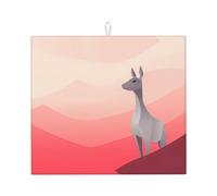 WZYWHJ animals that look away Printed Drying Mat for Kitchen : Made of sponge Water absorbent, With lanyard for hanging 18 x 16 in