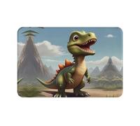 WZYWHJ Anti-Slip Doormat 16 x 24 in Floor mat Rugs Easy to Clean Suitable for Front Door, Living Room, Bathroom Funny Little Dinosaur Pattern