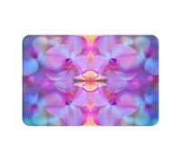 WZYWHJ anti-slip Doormat 16 x 24 in floor mat rugs easy to clean Suitable for front door, living room, bathroom Psychedelic Kaleidoscope Picture