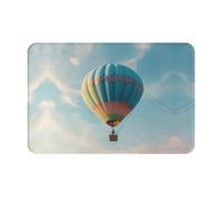 WZYWHJ Anti-Slip Doormat 16 x 24 in Floor mat Rugs Easy to Clean Suitable for Front Door, Living Room, Bathroom Hot air Balloon Flying high Picture