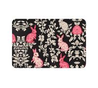 WZYWHJ Anti-Slip Doormat 16 x 24 in Floor mat Rugs Easy to Clean Suitable for Front Door, Living Room, Bathroom Bunny Flower Pattern