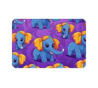 WZYWHJ Anti-Slip Doormat 16 x 24 in Floor mat Rugs Easy to Clean Suitable for Front Door, Living Room, Bathroom Cute Little Elephant Printing