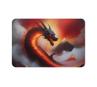 WZYWHJ Anti-Slip Doormat 16 x 24 in Floor mat Rugs Easy to Clean Suitable for Front Door, Living Room, Bathroom Dragon On Volcano Printing