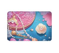 WZYWHJ Anti-Slip Doormat 16 x 24 in Floor mat Rugs Easy to Clean Suitable for Front Door, Living Room, Bathroom Glowing Shells Picture