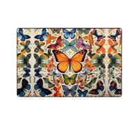 WZYWHJ anti-slip floor mat carpet Color Butterfly Pattern soft and comfortable good water absorption sizeName for living room and balcony