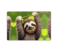WZYWHJ anti-slip floor mat carpet Cute Sloth Prints soft and comfortable good water absorption sizeName for living room and balcony