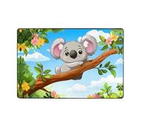 WZYWHJ anti-slip floor mat carpet Koala lying on the tree Picture soft and comfortable good water absorption sizeName for living room and balcony