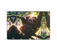 WZYWHJ anti-slip floor mat carpet Lazy sloth Prints soft and comfortable good water absorption sizeName for living room and balcony