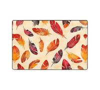 WZYWHJ anti-slip floor mat carpet Six colored feathers Picture soft and comfortable good water absorption sizeName for living room and balcony