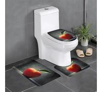 WZYWHJ Apple in The Sketch Printing Bathroom mat Sets of 3 Bathroom Floor Mats,Non-Slip, Durable,Does Easy to Clean Suitable for Bathroom and Toilet