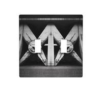 WZYWHJ Architecture in black and white Printed Decorative Wall Plate 4.5x4.5 Inches Durable and Stylish for Residential and Commercial Areas