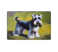 WZYWHJ Area Rugs, Living Room Floor Mats Runner Rug Non-Skip Nursery Mat Playing Carpet 60 x 39 inch Well-behaved schnauzer Printing