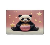 WZYWHJ Area Rugs, Living Room Floor Mats Runner Rug Non-Skip Nursery Mat Playing Carpet 60 x 39 inch Cute panda star Printing