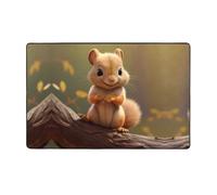 WZYWHJ Area Rugs, Living Room Floor Mats Runner Rug Non-Skip Nursery Mat Playing Carpet 60 x 39 inch Shy little squirrel Printed