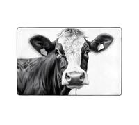 WZYWHJ Area Rugs, Living Room Floor Mats Runner Rug Non-Skip Nursery Mat Playing Carpet 60 x 39 inch black and white cow Printed