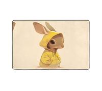 WZYWHJ Area Rugs, Living Room Floor Mats Runner Rug Non-Skip Nursery Mat Playing Carpet 60 x 39 inch Yellow fir kangaroo Printed
