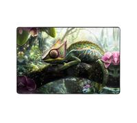 WZYWHJ Area Rugs,Living Room Floor Mats Runner Rug Non-Skip Nursery Mat Playing Carpet 60 x 39 inch Quiet Chameleon Picture