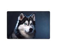 WZYWHJ Area Rugs, Living Room Floor Mats Runner Rug Non-Skip Nursery Mat Playing Carpet 60 x 39 inch Husky Dog Printed