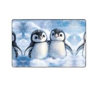WZYWHJ Area Rugs,Living Room Floor Mats Runner Rug Non-Skip Nursery Mat Playing Carpet 60 x 39 inch A pair of little penguins Pattern
