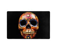 WZYWHJ Area Rugs,Living Room Floor Mats Runner Rug Non-Skip Nursery Mat Playing Carpet 60 x 39 inch Day of the Dead Masks Pattern