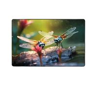 WZYWHJ Area Rugs,Living Room Floor Mats Runner Rug Non-Skip Nursery Mat Playing Carpet 60 x 39 inch Colorful Dragonflies Printing