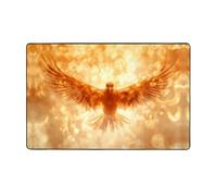 WZYWHJ Area Rugs,Living Room Floor Mats Runner Rug Non-Skip Nursery Mat Playing Carpet 60 x 39 inch Firebird with wings spread Pattern