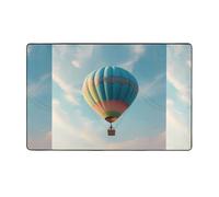 WZYWHJ Area Rugs,Living Room Floor Mats Runner Rug Non-Skip Nursery Mat Playing Carpet 60 x 39 inch Hot air balloon flying high Picture