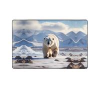 WZYWHJ Area Rugs, Living Room Floor Mats Runner Rug Non-Skip Nursery Mat Playing Carpet 60 x 39 inch polar bear Printed