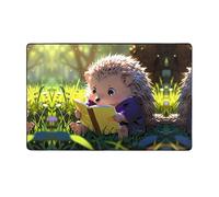 WZYWHJ Area Rugs,Living Room Floor Mats Runner Rug Non-Skip Nursery Mat Playing Carpet 60 x 39 inch Little Hedgehog Reading Picture