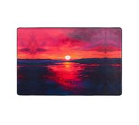 WZYWHJ Area Rugs, Living Room Floor Mats Runner Rug Non-Skip Nursery Mat Playing Carpet 60 x 39 inch The fiery sunset Printed