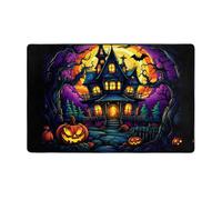 WZYWHJ Area Rugs,Living Room Floor Mats Runner Rug Non-Skip Nursery Mat Playing Carpet 60 x 39 inch Castle of Terror Printed