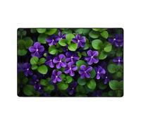 WZYWHJ Area Rugs,Living Room Floor Mats Runner Rug Non-Skip Nursery Mat Playing Carpet 60 x 39 inch Bunch of Violets Pattern