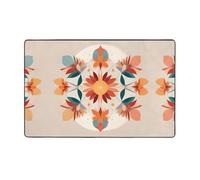 WZYWHJ Area Rugs,Living Room Floor Mats Runner Rug Non-Skip Nursery Mat Playing Carpet 60 x 39 inch Geometric collage flowers Pattern