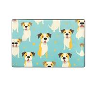 WZYWHJ Area Rugs,Living Room Floor Mats Runner Rug Non-Skip Nursery Mat Playing Carpet 60 x 39 inch Cartoon Prone Puppy Picture
