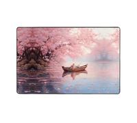 WZYWHJ Area Rugs,Living Room Floor Mats Runner Rug Non-Skip Nursery Mat Playing Carpet 60 x 39 inch Cherry Blossoms Fall Pattern