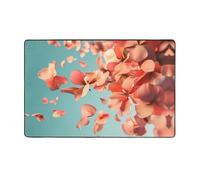 WZYWHJ Area Rugs,Living Room Floor Mats Runner Rug Non-Skip Nursery Mat Playing Carpet 60 x 39 inch Flying petals Pattern