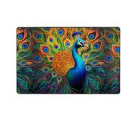 WZYWHJ Area Rugs,Living Room Floor Mats Runner Rug Non-Skip Nursery Mat Playing Carpet 60 x 39 inch The majestic peacock Picture
