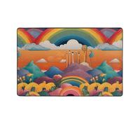 WZYWHJ Area Rugs,Living Room Floor Mats Runner Rug Non-Skip Nursery Mat Playing Carpet 60 x 39 inch Strange Rainbow Picture